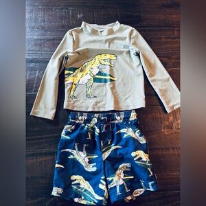 Dinosaur Print Pajama Set 4T